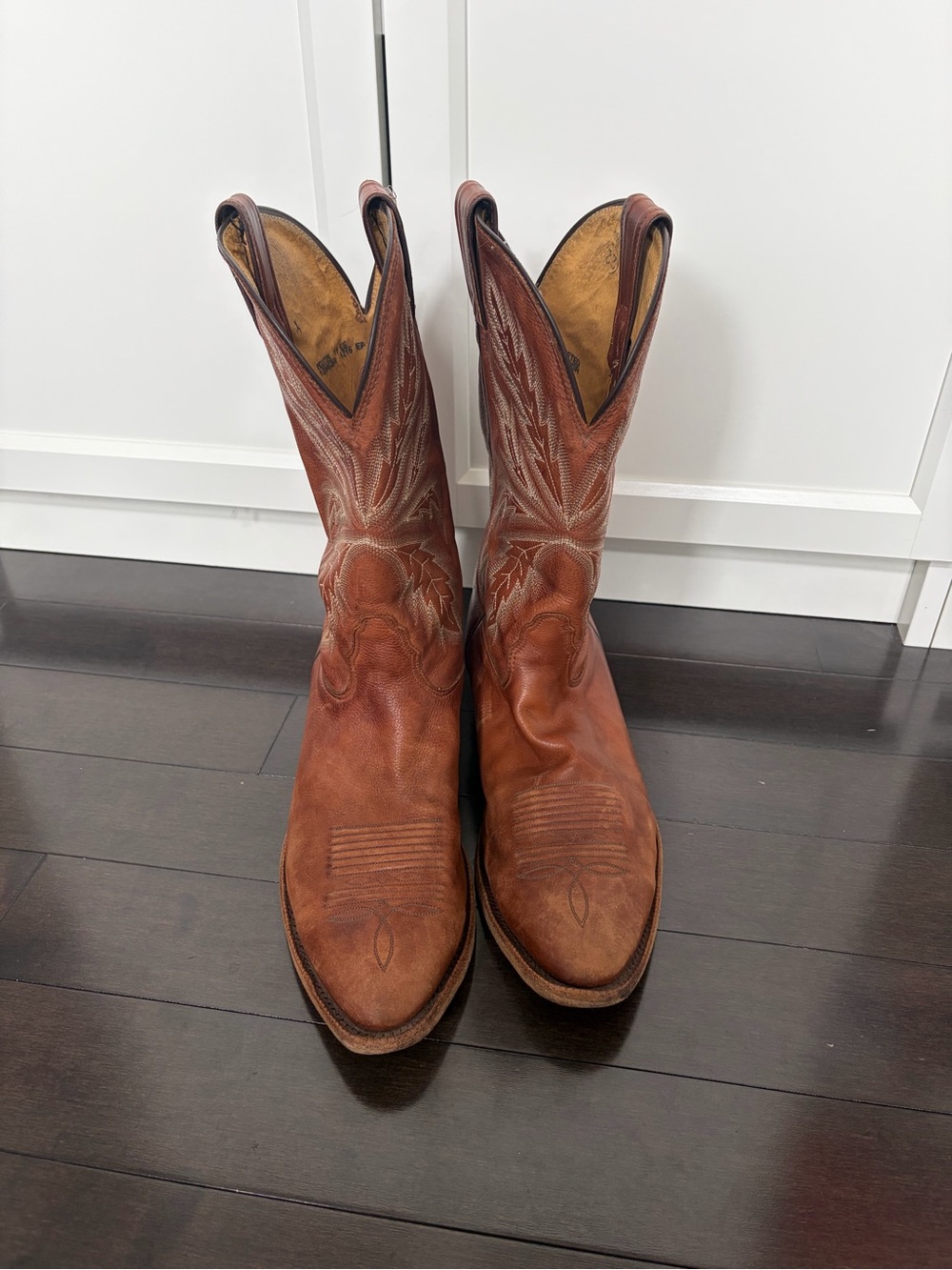 Men's Brown Leather Western Cowboy Boots